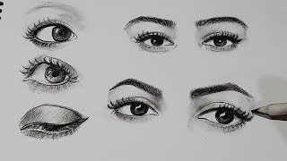 How to draw Eyes in easy way