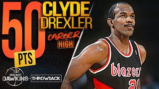 Clyde Drexler Puts Up 50 Pts In a Thriller vs Kings | Career HiGH