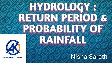 Hydrology : Return Period & Probability of Rainfall