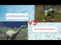 Dinosaurs Battle 26: SUPERSAURU vs ALANGASAURUS II Game Jurassic World I...
