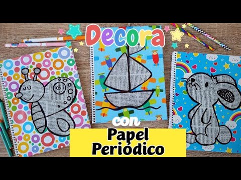 DIY | How to decorate children's notebooks with newspaper - thptnganamst.edu.vn