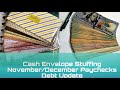 Cash Envelope Stuffing | November/December Paycheck | Budgeting | Debt Update