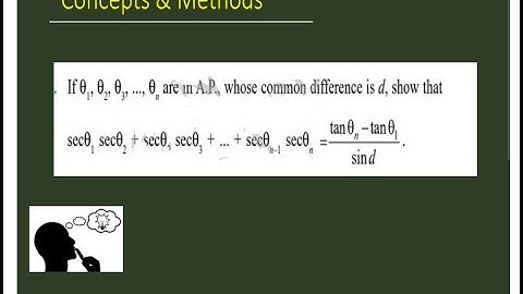 If `theta_1,theta_2,theta_3, ,theta_n` are in AP, whose common difference is `d` , show that `s...