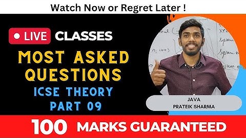 FAQ 09 Computer Class 10 ICSE ISC Java Programming