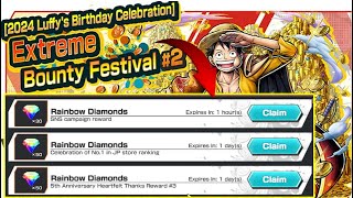 EX Luffy🤯🤯🤯is back !! Summoning With Expiring Rainbow Diamond - One Piece Bounty Rush OPBR Gacha