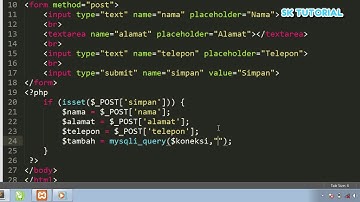 Tutorial CRUD PHP dan MYSQLI (Cread : Menambahkan data baru)
