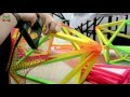 Diy making of schwarzlicht stringart yarn art deko  neon flower von schwarzlichtde