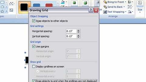 Set Objects to Snap into Place in Word 2007