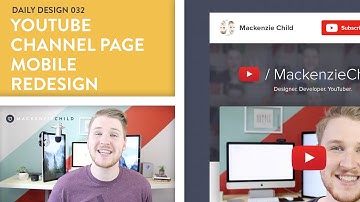 Daily Design 032 - YouTube Channel Page Mobile Redesign (Speed Art)