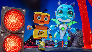 Red Light Green Light vs Dragon Robot | Kids Adventure Songs by Rusty’s World