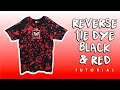 Reverse Tie Dye Black & Red Scrunch | Tali at Kulay