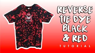 Reverse Tie Dye Black & Red Scrunch | Tali at Kulay