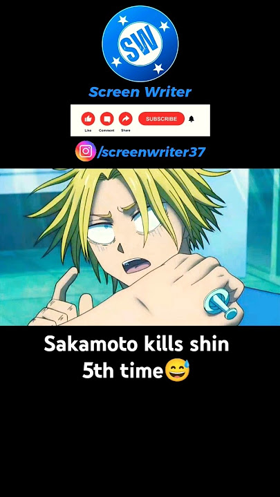 Sakamoto kills shin 5th time😅 #sakamoto #shin #sakamotodays #anime #screenwriter