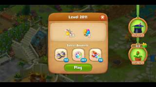 Gardenscapes Level 2011 Walkthrough 'No Boosters Used'