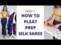 Partie 1 comment plier un sari en soie  comment porter saree pour les dbutants  tutoriel de plissage pallu