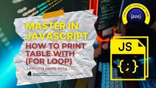 How to Print Table Using For Loop in Javascript (Lec 17)