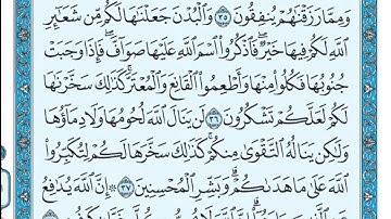سورة الحج مكتوبة - سعود الشريم