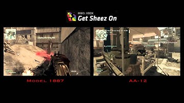 MW3: AA12 vs Model 1887 Shotgun Damage Gameplay
