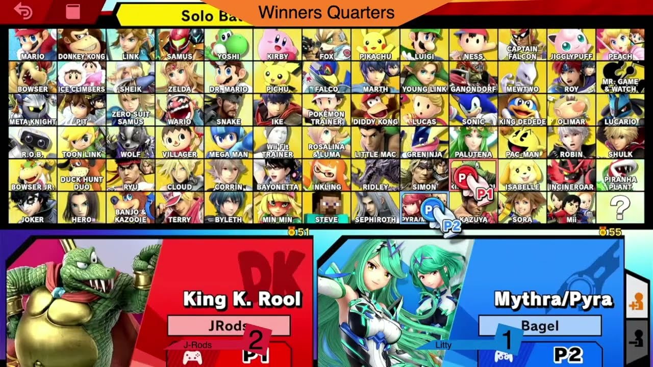 J-Rods (King K. Rool) vs. Bagel (Pyra/Mythra) - Off The Rails 3 [Losers Quarter-Final]