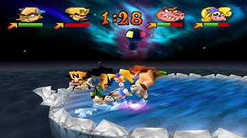 Crash Bash Walkthrough: Part 27 - Floor 1 Gold Relics 1/2