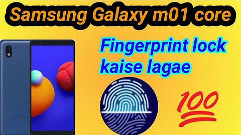 Samsung Galaxy m01 core fingerprint lock kaise lagaye