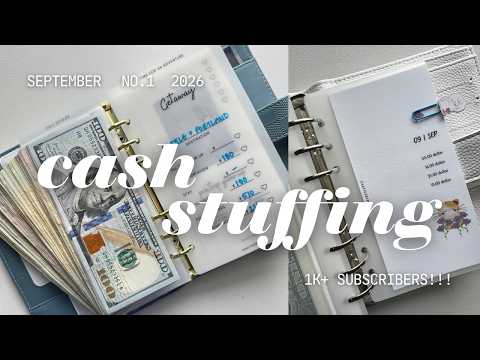 CASH ENVELOPE STUFFING | $1,386 | September 2026 No. 1 | 1K Subscribers!!!