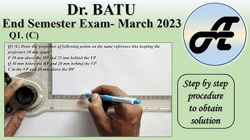 Projection of points - DBATU End semester exam Mar 2023 #dbatu #projectionofpoints