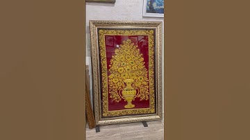 Tranh dát vàng Dubai – biểu tượng của phú quý, vượng tài, may mắn.
