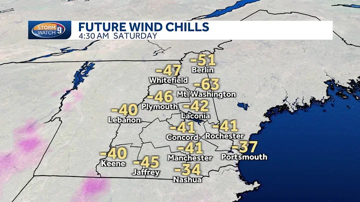 New Hampshire hourly weather: Track how cold wind chills get Friday, Saturday