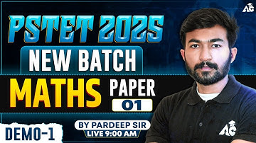 PSTET Exam Preparation 2025 New Batch Demo-1 Maths By Pardeep Sir
