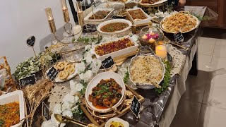 How To Arrange Veg & Non Veg Party | Veg And Non Veg Food Presentation | Buffet Table Setting