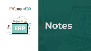 Notes Module in IFW Campus ERP 2.0 for Schools, Colleges, Universities in India