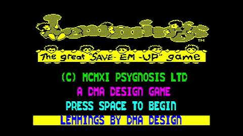 Lemmings - Sinclair ZX Spectrum opening