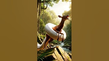 Giant White Python Attacks Deer — But a Heroic Eagle Saves It Just in Time!