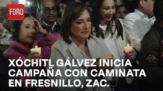 Xóchitl Gálvez inicia su campaña con caminata en Fresnillo, Zacatecas - Las Noticias