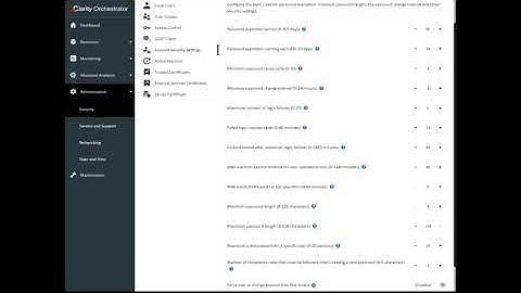 how to configure user security settings for LXCO
