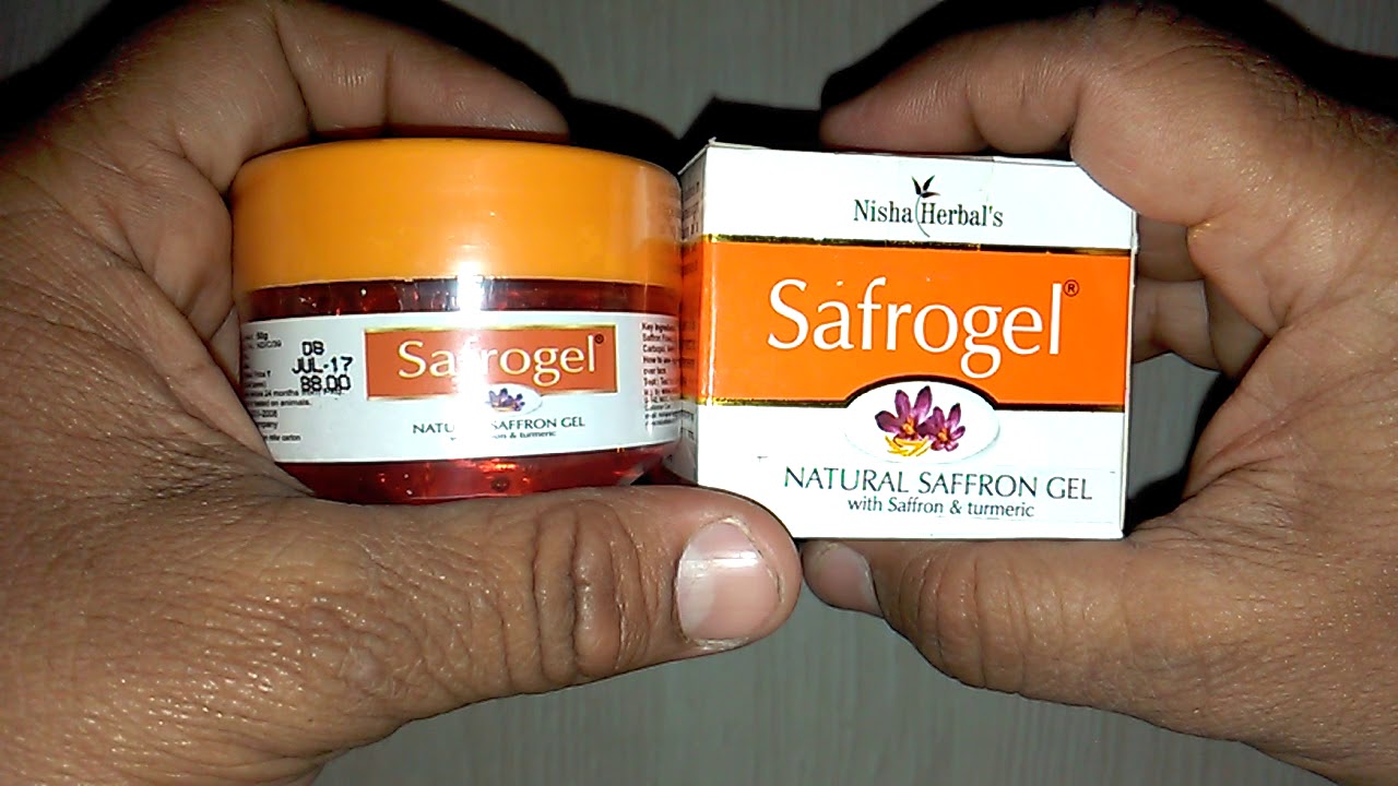 safrogel fairness gel with saffron and turmeric review nisha herbals  safrogel uses & benefits