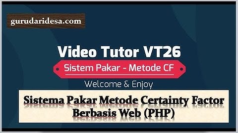 Sistem Pakar Metode Certainty Factor Berbasis Web