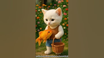 Mèo con cứu cá vàng của bố khỏi chết đuối #ai #cat #shorts #cats #anime #funny #cute