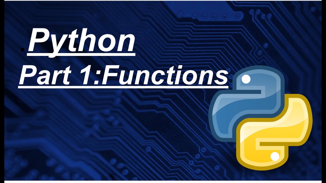 Python functions - YouTube
