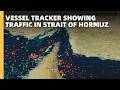 Vessel tracker showing traffic in Strait of Hormuz