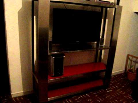Mueble para tv lcd de 42" youtube Muebles de melamina para tv