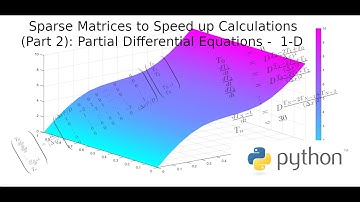 Sparse Matrices to Speed up Calculations (Part 2): Partial Differential Equations -  1-D Diffusion