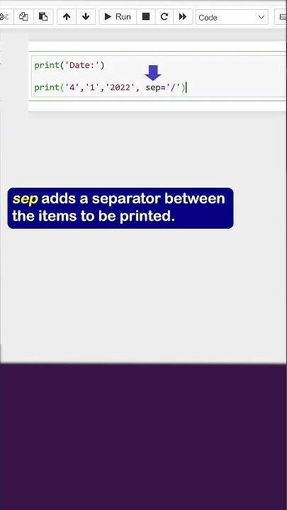 Print Items with Separators in Python - YouTube