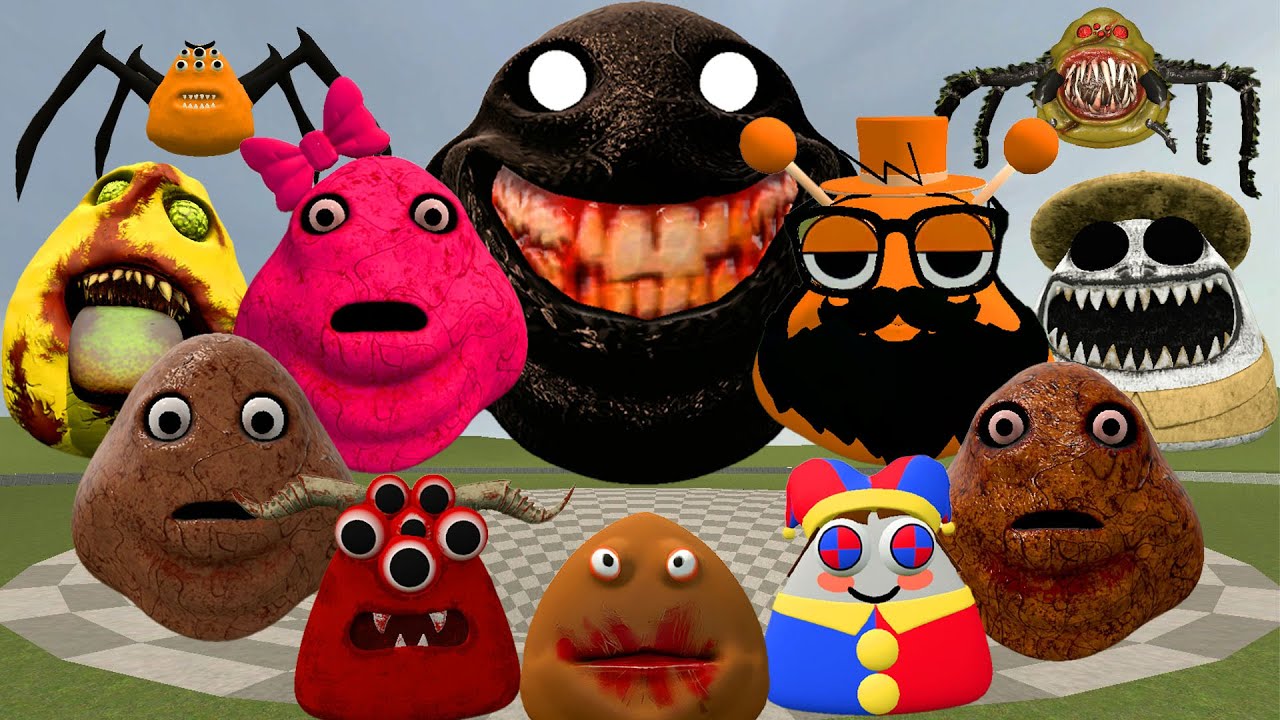 🕳️SPARTAN KICKING POU BOU FAMILY FROM BOU'S REVENGE Of POU and SPRUNKI POU in FUNNEL Garry's Mod!