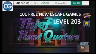 101 Free New Escape Games level 203 - Thief Head Quaters - Complete Game screenshot 1