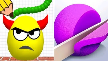 Draw To Smash VS ASMR Slicing - Satisfying ASMR Gameplay All Levels - android gameplay Walkthrough