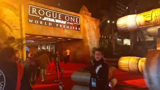 Walking into the theater at the Star Wars: Rogue One World Premiere red carpet