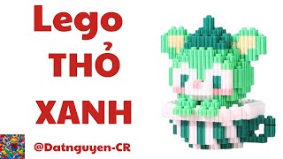 Đồ chơi Lego Lắp ghép thỏ xanh lá dễ thương