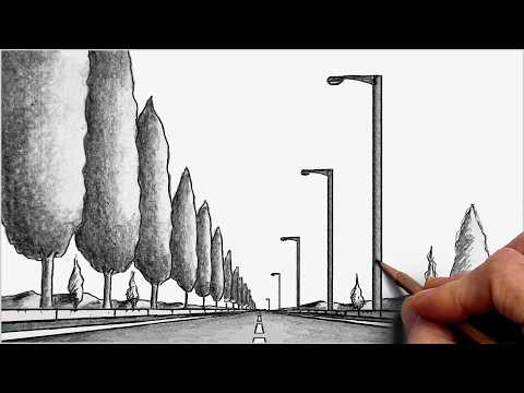 Video How to Draw a ROAD from GROUND Level | One Point Perspective Tutorial